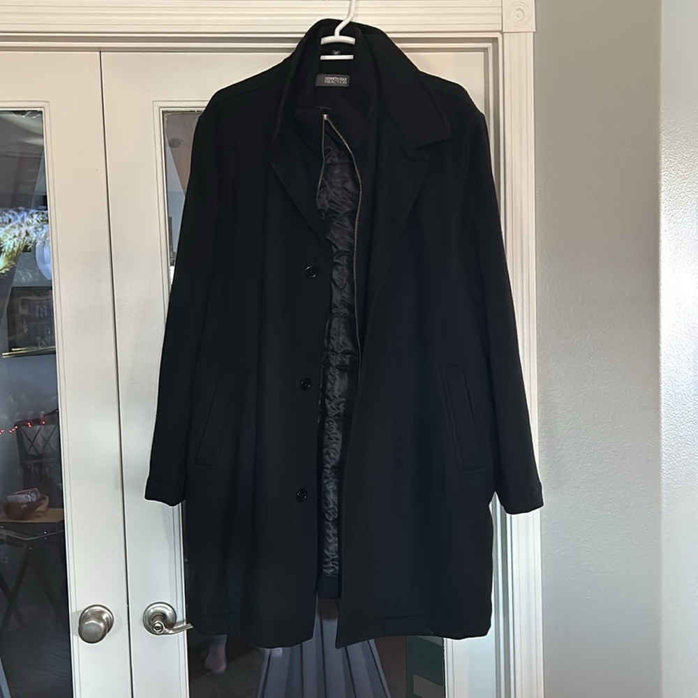 Kenneth Cole Reaction Men's Black Overcoat